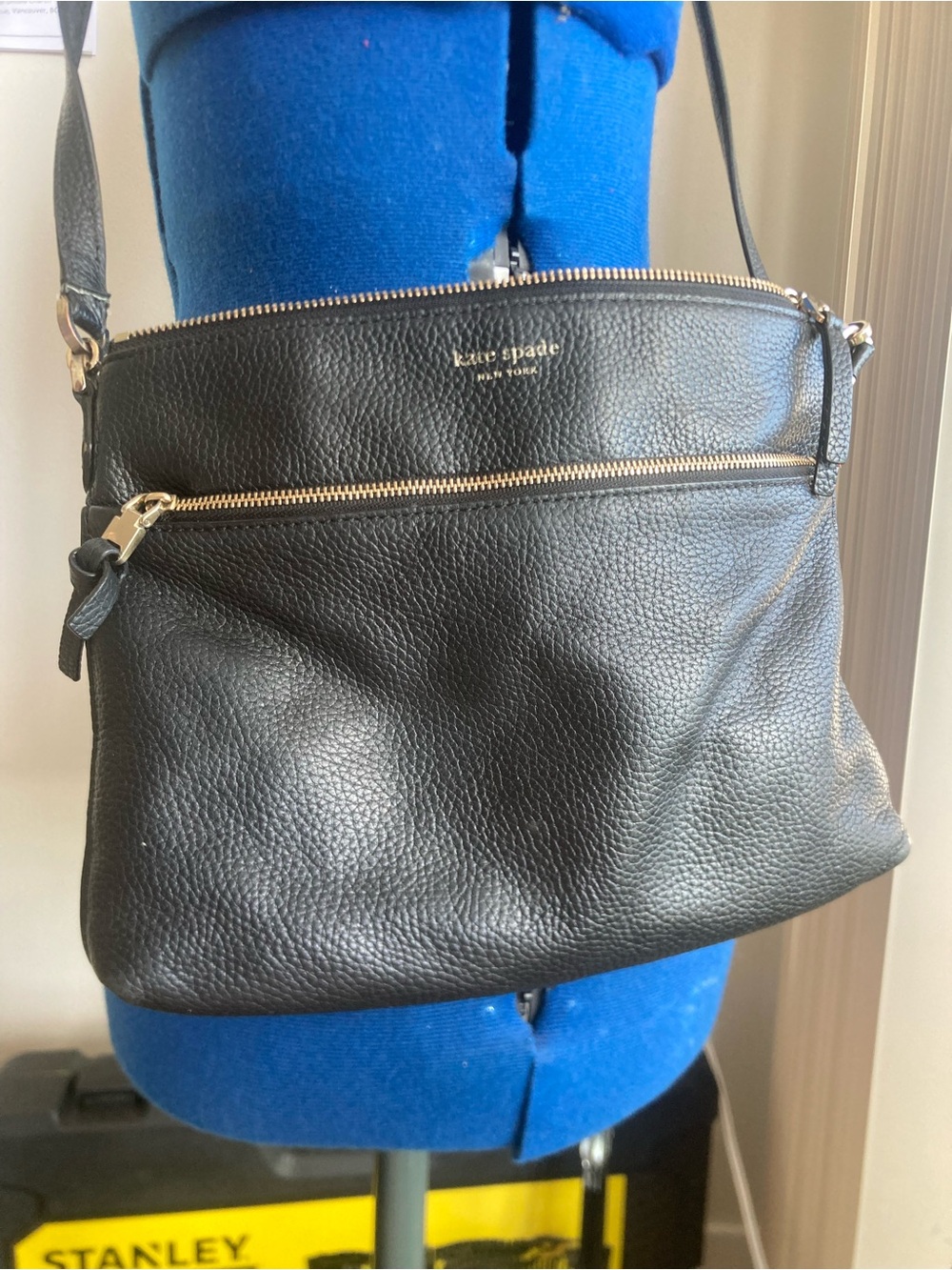 kate spade Black Pebbled Leather Crossbody